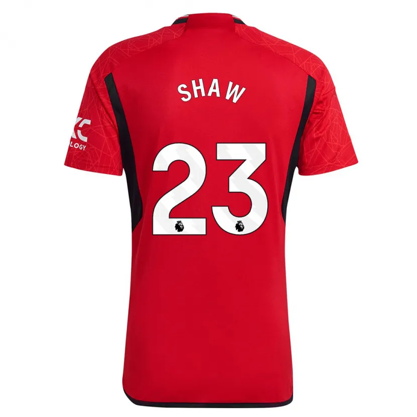 Danxen Hombre Camiseta Luke Shaw #23 Rojo 1ª Equipación 2023/24 La Camisa