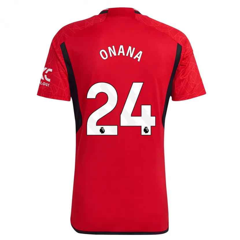 Danxen Hombre Camiseta André Onana #24 Rojo 1ª Equipación 2023/24 La Camisa