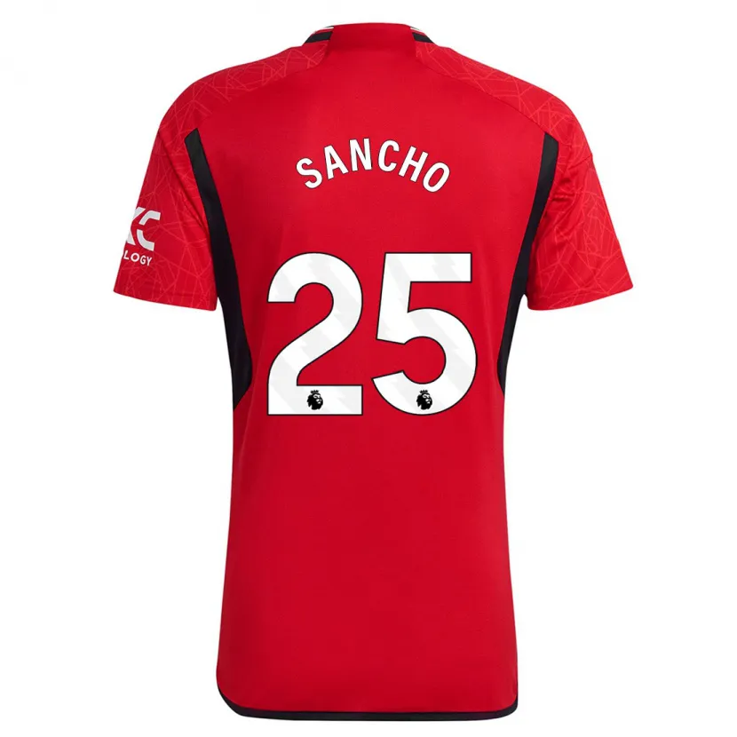 Danxen Hombre Camiseta Jadon Sancho #25 Rojo 1ª Equipación 2023/24 La Camisa