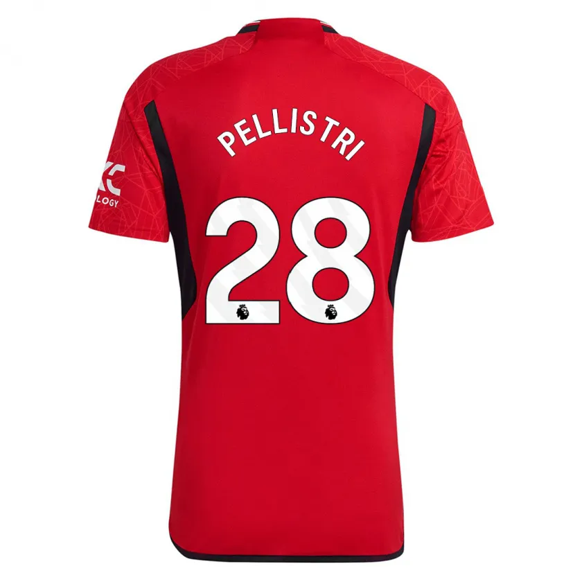 Danxen Hombre Camiseta Facundo Pellistri #28 Rojo 1ª Equipación 2023/24 La Camisa