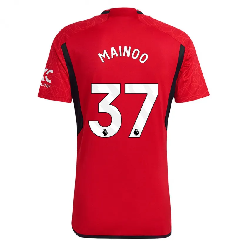 Danxen Hombre Camiseta Kobbie Mainoo #37 Rojo 1ª Equipación 2023/24 La Camisa