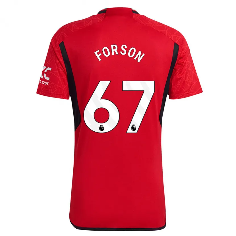 Danxen Hombre Camiseta Omari Forson #67 Rojo 1ª Equipación 2023/24 La Camisa