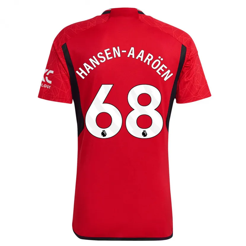 Danxen Hombre Camiseta Isak Hansen-Aaröen #68 Rojo 1ª Equipación 2023/24 La Camisa