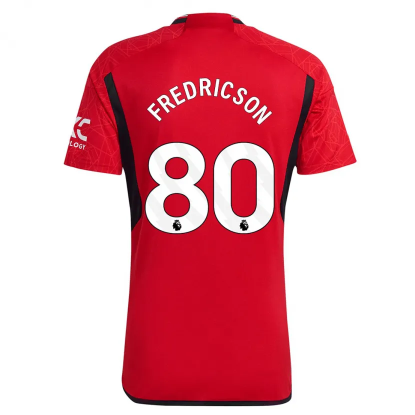 Danxen Hombre Camiseta Tyler Fredricson #80 Rojo 1ª Equipación 2023/24 La Camisa