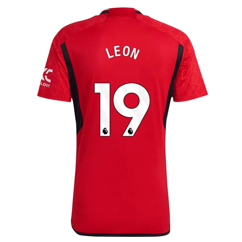 Danxen Hombre Camiseta Adriana Leon #19 Rojo 1ª Equipación 2023/24 La Camisa