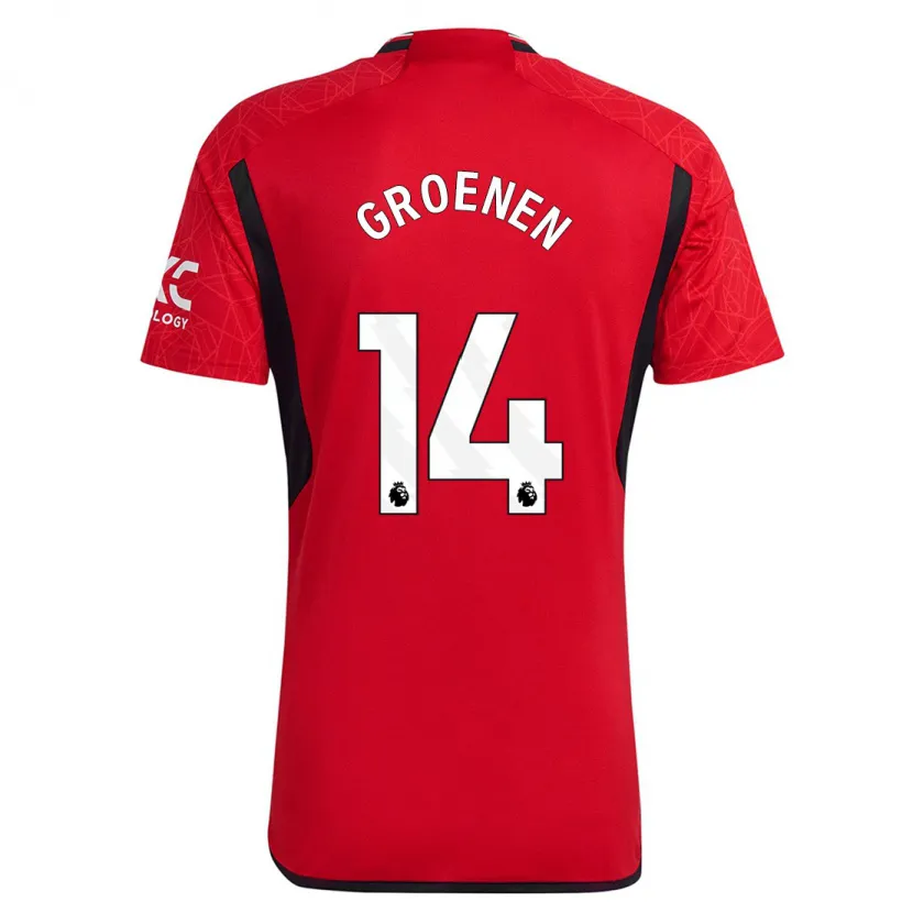 Danxen Hombre Camiseta Jackie Groenen #14 Rojo 1ª Equipación 2023/24 La Camisa