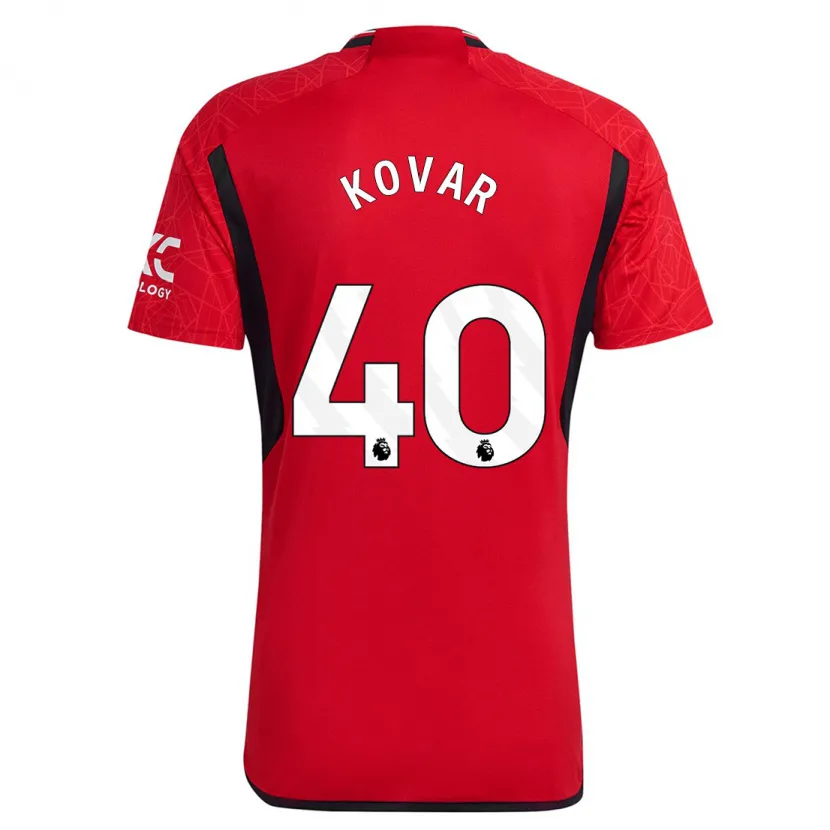 Danxen Hombre Camiseta Matej Kovar #40 Rojo 1ª Equipación 2023/24 La Camisa