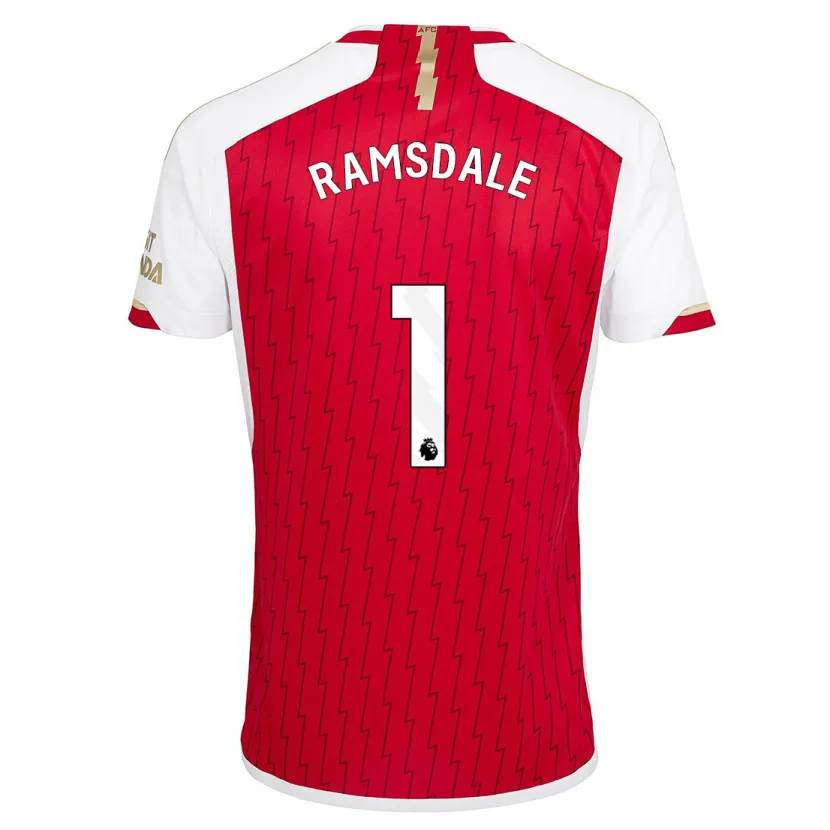 Danxen Hombre Camiseta Aaron Ramsdale #1 Rojo 1ª Equipación 2023/24 La Camisa