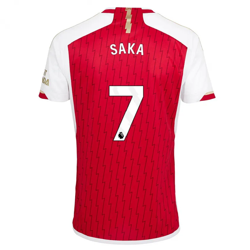 Danxen Hombre Camiseta Bukayo Saka #7 Rojo 1ª Equipación 2023/24 La Camisa