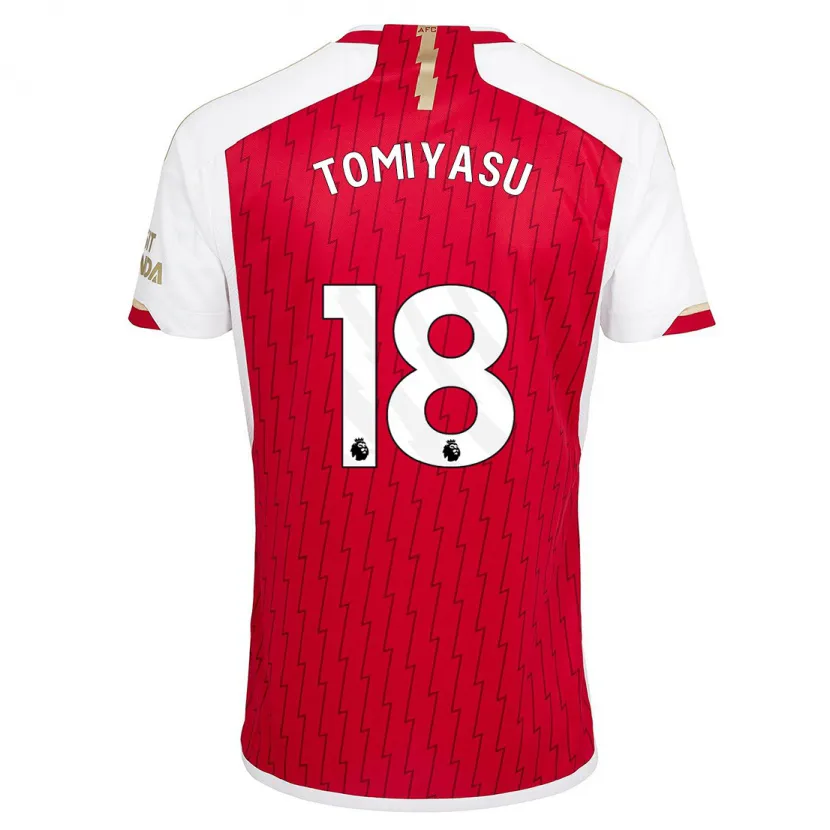 Danxen Hombre Camiseta Takehiro Tomiyasu #18 Rojo 1ª Equipación 2023/24 La Camisa