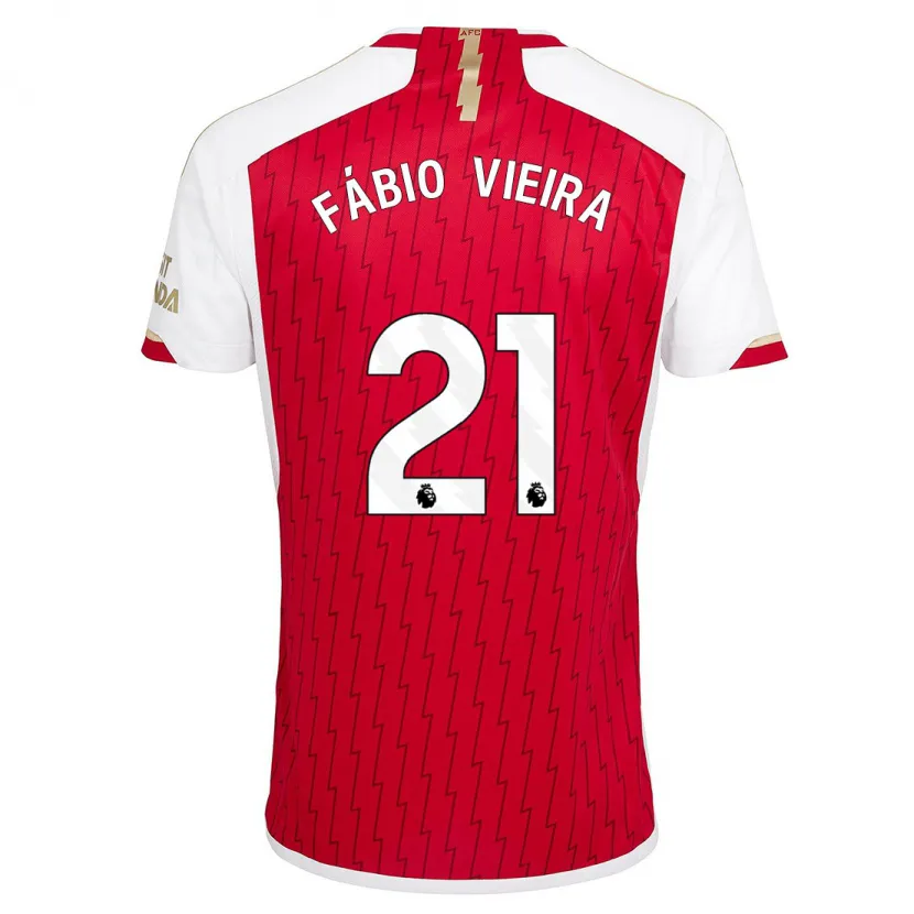 Danxen Hombre Camiseta Fábio Vieira #21 Rojo 1ª Equipación 2023/24 La Camisa