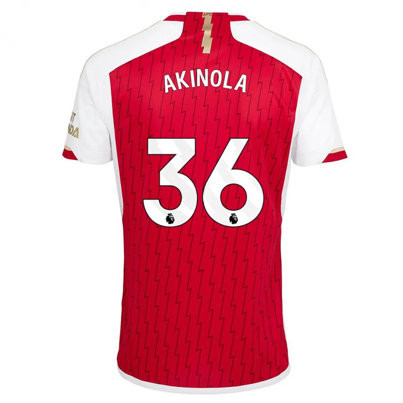 Danxen Hombre Camiseta Tim Akinola #36 Rojo 1ª Equipación 2023/24 La Camisa