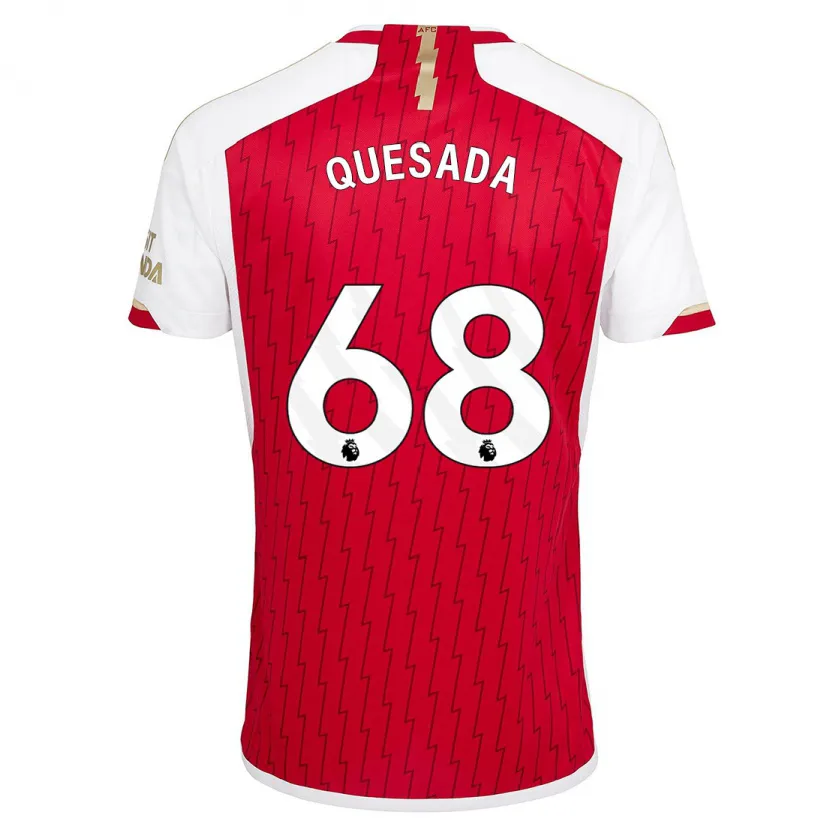 Danxen Hombre Camiseta Elián Quesada #68 Rojo 1ª Equipación 2023/24 La Camisa