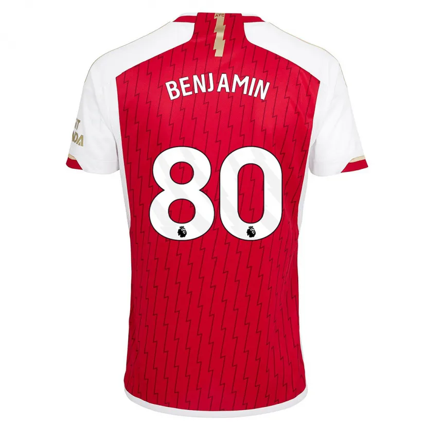 Danxen Hombre Camiseta Omari Benjamin #80 Rojo 1ª Equipación 2023/24 La Camisa