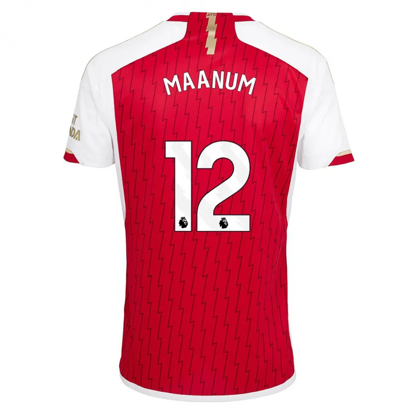 Danxen Hombre Camiseta Frida Maanum #12 Rojo 1ª Equipación 2023/24 La Camisa