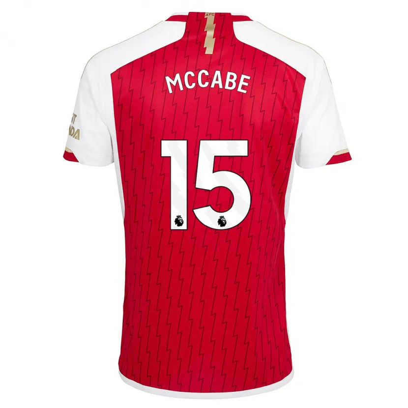 Danxen Hombre Camiseta Katie Mccabe #15 Rojo 1ª Equipación 2023/24 La Camisa