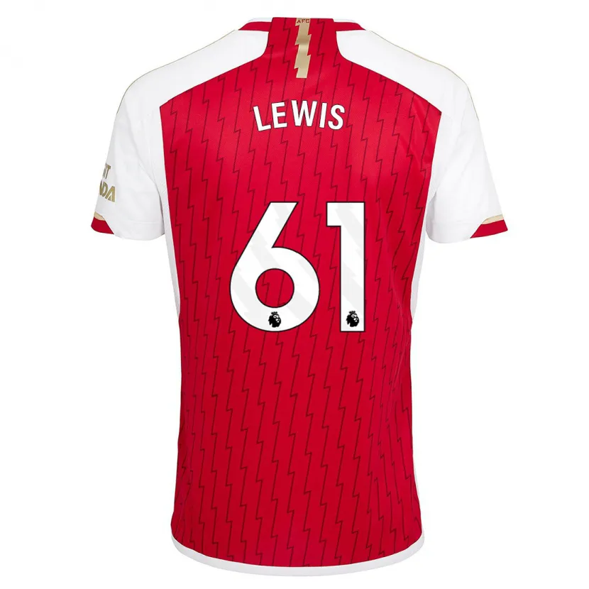 Danxen Hombre Camiseta George Lewis #61 Rojo 1ª Equipación 2023/24 La Camisa