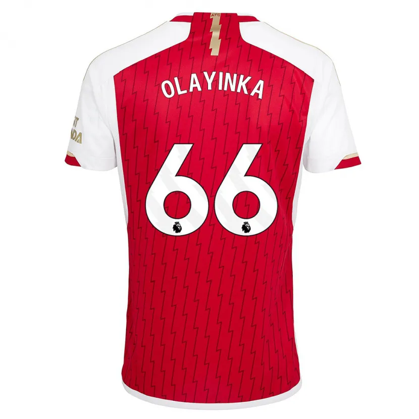 Danxen Hombre Camiseta James Olayinka #66 Rojo 1ª Equipación 2023/24 La Camisa