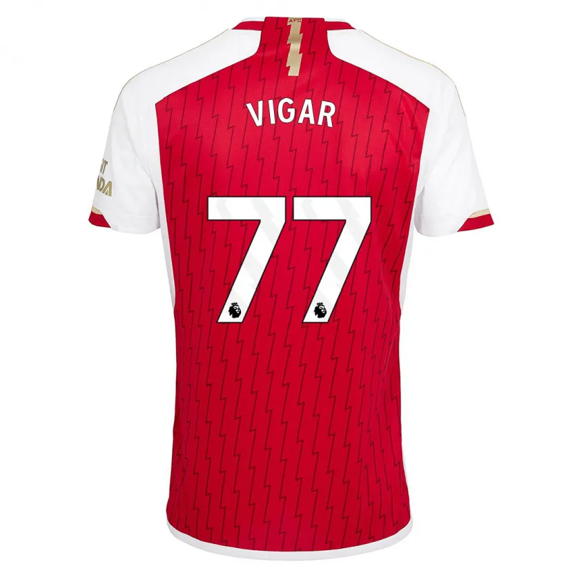 Danxen Hombre Camiseta Billy Vigar #77 Rojo 1ª Equipación 2023/24 La Camisa