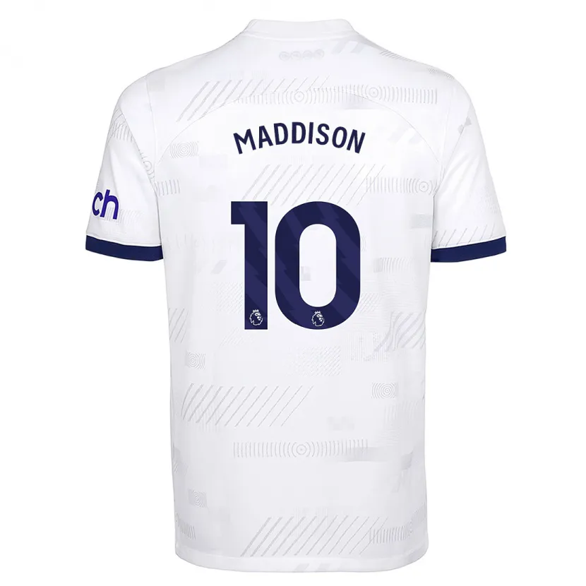 Danxen Hombre Camiseta James Maddison #10 Blanco 1ª Equipación 2023/24 La Camisa