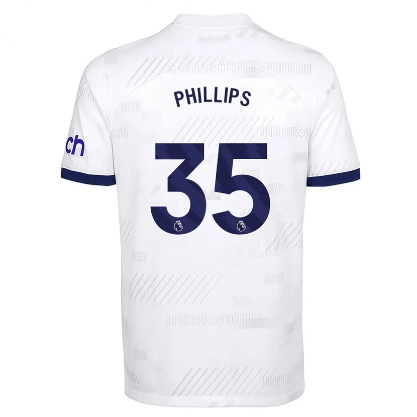 Danxen Hombre Camiseta Ashley Phillips #35 Blanco 1ª Equipación 2023/24 La Camisa