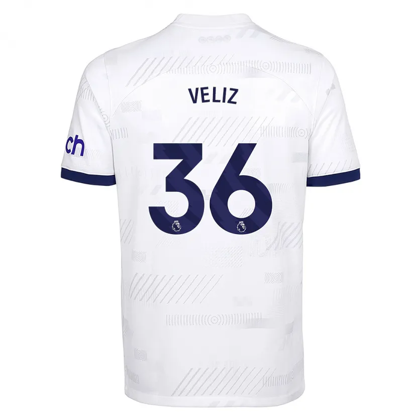 Danxen Hombre Camiseta Alejo Véliz #36 Blanco 1ª Equipación 2023/24 La Camisa