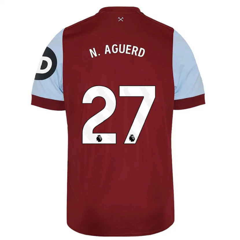 Danxen Hombre Camiseta Nayef Aguerd #27 Granate 1ª Equipación 2023/24 La Camisa