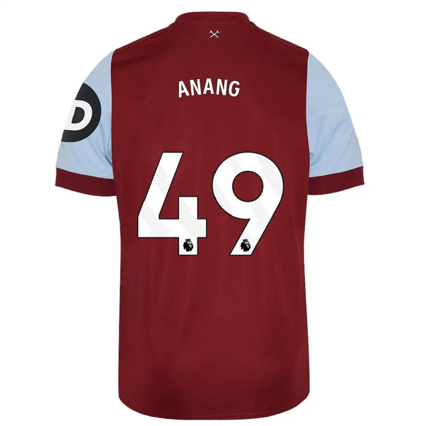 Danxen Hombre Camiseta Joseph Anang #49 Granate 1ª Equipación 2023/24 La Camisa