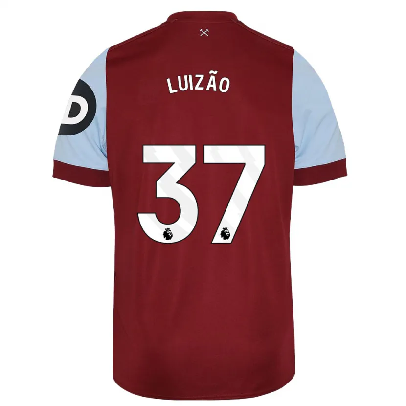 Danxen Hombre Camiseta Luizão #37 Granate 1ª Equipación 2023/24 La Camisa