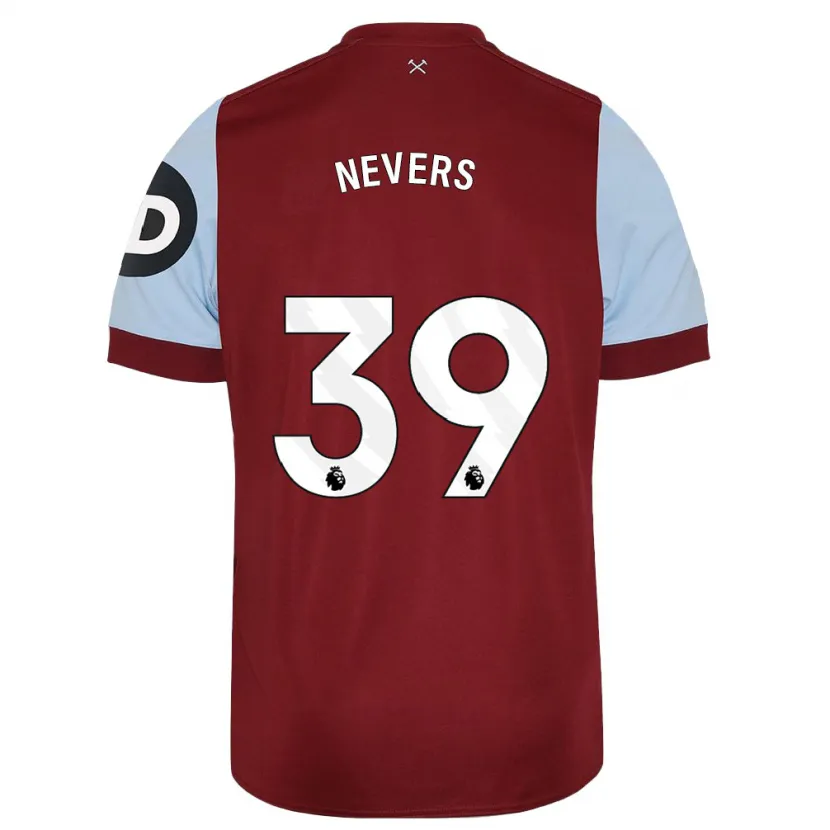 Danxen Hombre Camiseta Thierry Nevers #39 Granate 1ª Equipación 2023/24 La Camisa