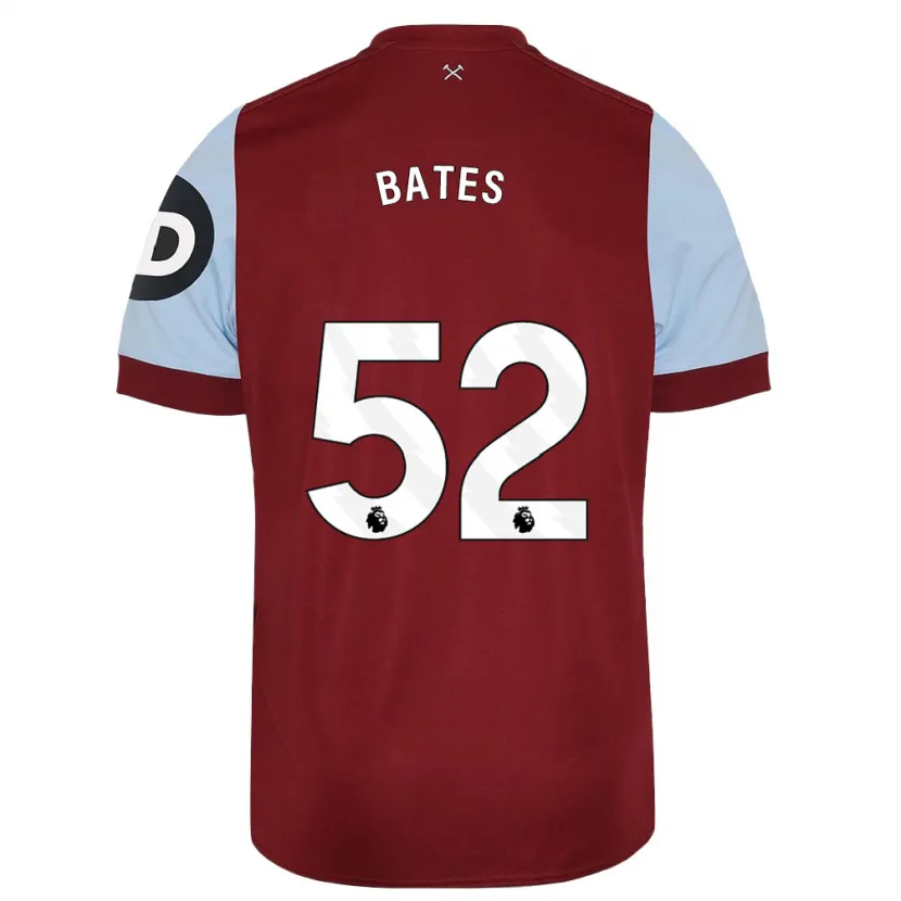 Danxen Hombre Camiseta Billy Bates #52 Granate 1ª Equipación 2023/24 La Camisa