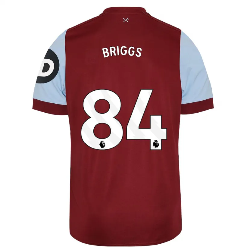 Danxen Hombre Camiseta Josh Briggs #84 Granate 1ª Equipación 2023/24 La Camisa