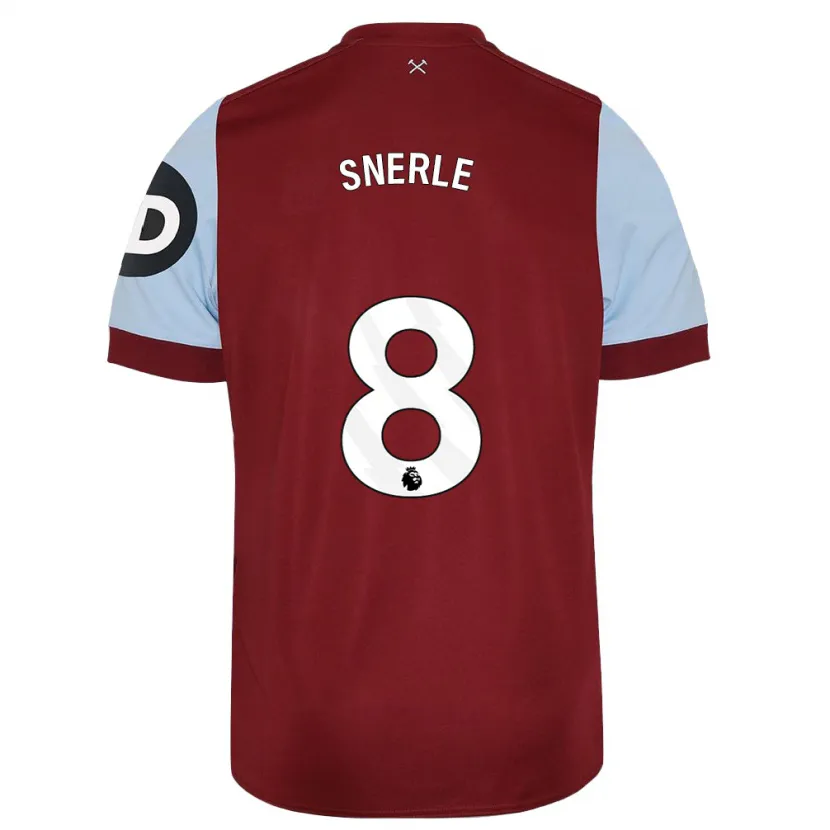 Danxen Hombre Camiseta Emma Snerle #8 Granate 1ª Equipación 2023/24 La Camisa