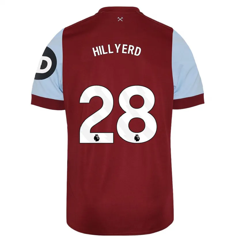 Danxen Hombre Camiseta Sophie Hillyerd #28 Granate 1ª Equipación 2023/24 La Camisa