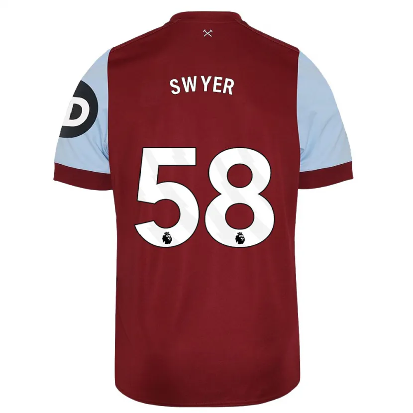 Danxen Hombre Camiseta Kamarai Swyer #58 Granate 1ª Equipación 2023/24 La Camisa