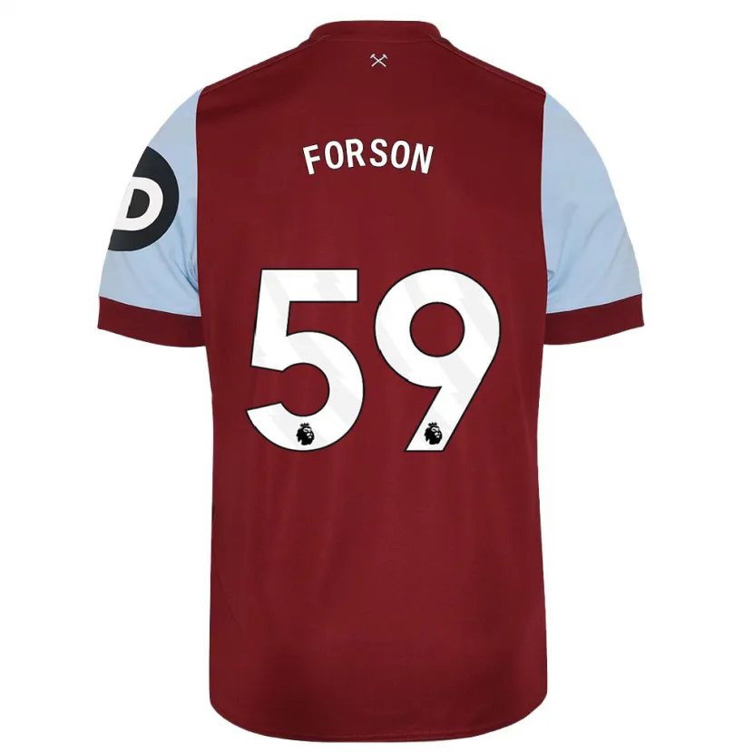 Danxen Hombre Camiseta Keenan Forson #59 Granate 1ª Equipación 2023/24 La Camisa