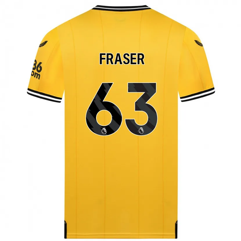 Danxen Hombre Camiseta Nathan Fraser #63 Amarillo 1ª Equipación 2023/24 La Camisa