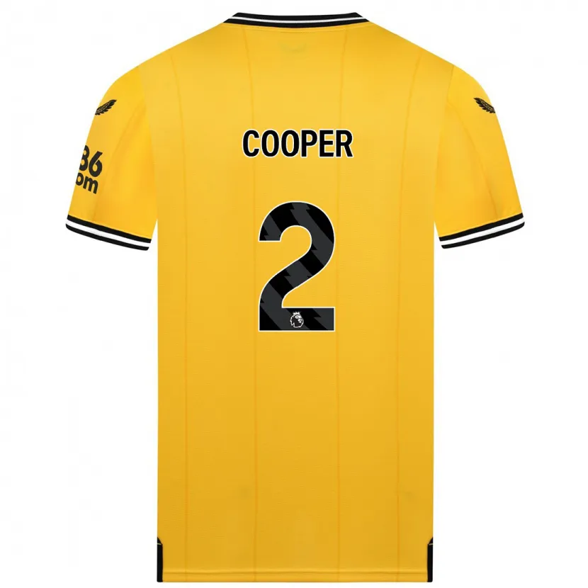 Danxen Hombre Camiseta Laura Cooper #2 Amarillo 1ª Equipación 2023/24 La Camisa