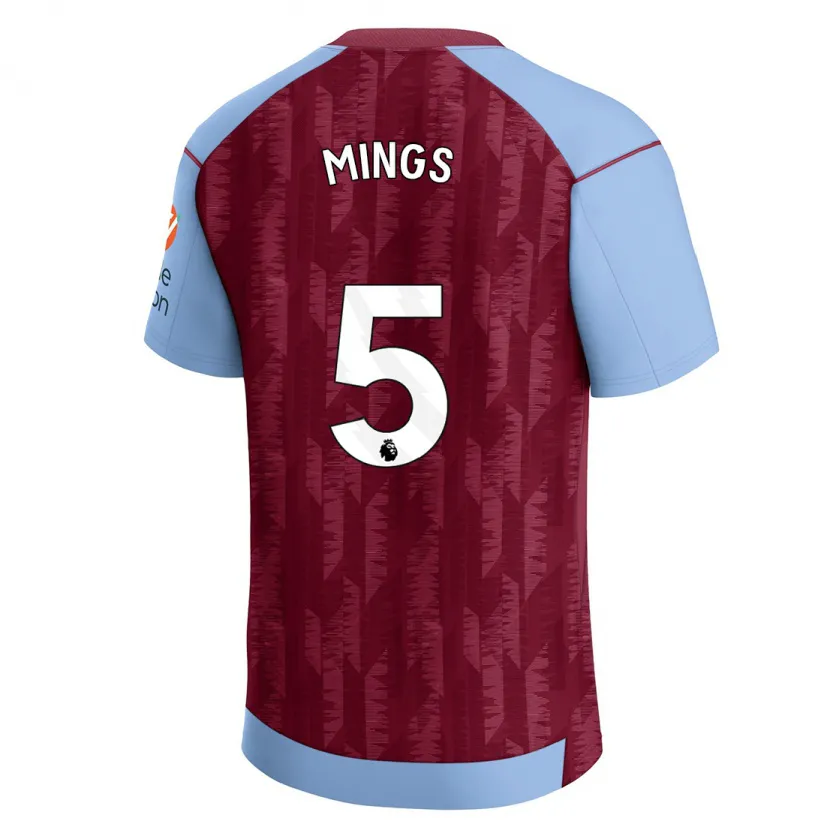 Danxen Hombre Camiseta Tyrone Mings #5 Azul Claro 1ª Equipación 2023/24 La Camisa