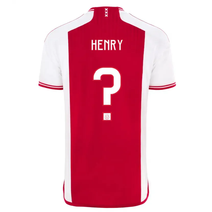 Danxen Hombre Camiseta Alvaro Henry #0 Rojo Blanco 1ª Equipación 2023/24 La Camisa