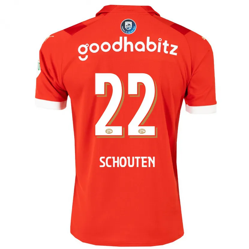 Danxen Hombre Camiseta Jerdy Schouten #22 Rojo 1ª Equipación 2023/24 La Camisa