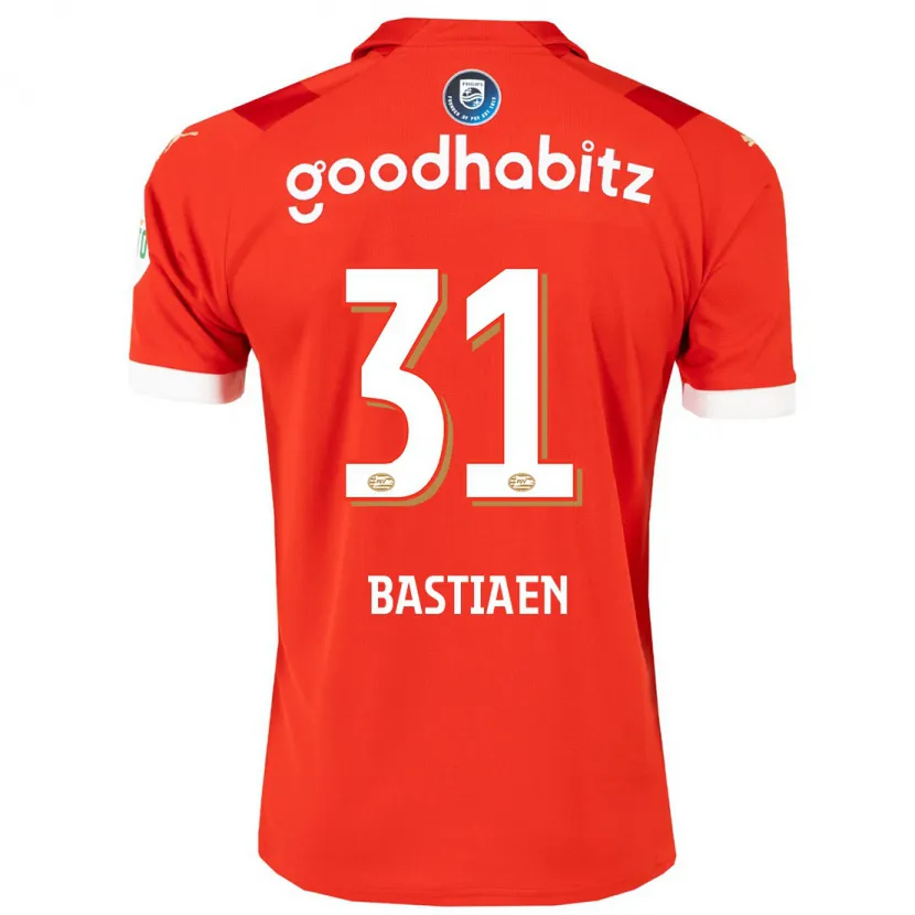 Danxen Hombre Camiseta Femke Bastiaen #31 Rojo 1ª Equipación 2023/24 La Camisa