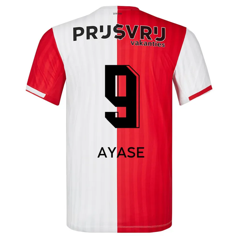 Danxen Hombre Camiseta Ayase Ueda #9 Rojo Blanco 1ª Equipación 2023/24 La Camisa