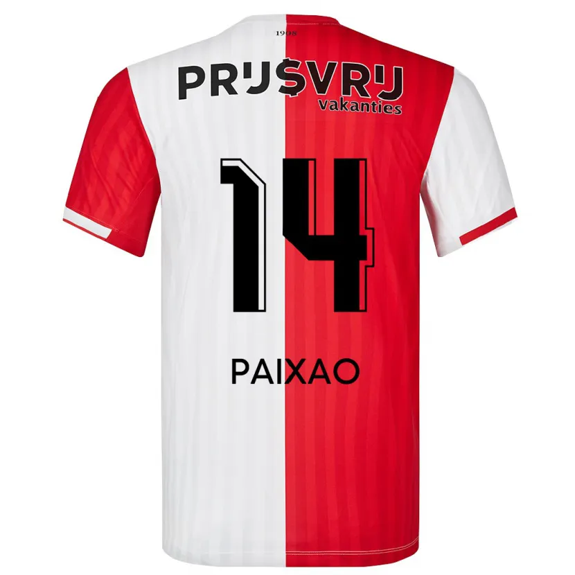 Danxen Hombre Camiseta Igor Paixão #14 Rojo Blanco 1ª Equipación 2023/24 La Camisa