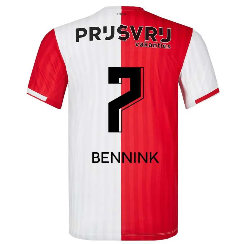 Danxen Hombre Camiseta Maxime Bennink #7 Rojo Blanco 1ª Equipación 2023/24 La Camisa