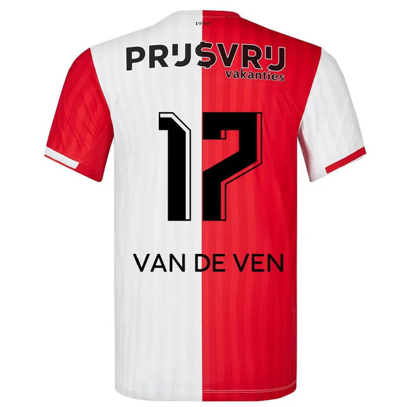 Danxen Hombre Camiseta Zoi Van De Ven #17 Rojo Blanco 1ª Equipación 2023/24 La Camisa