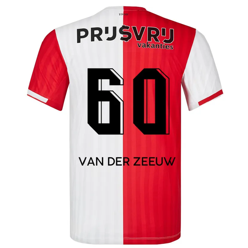 Danxen Hombre Camiseta Twan Van Der Zeeuw #60 Rojo Blanco 1ª Equipación 2023/24 La Camisa