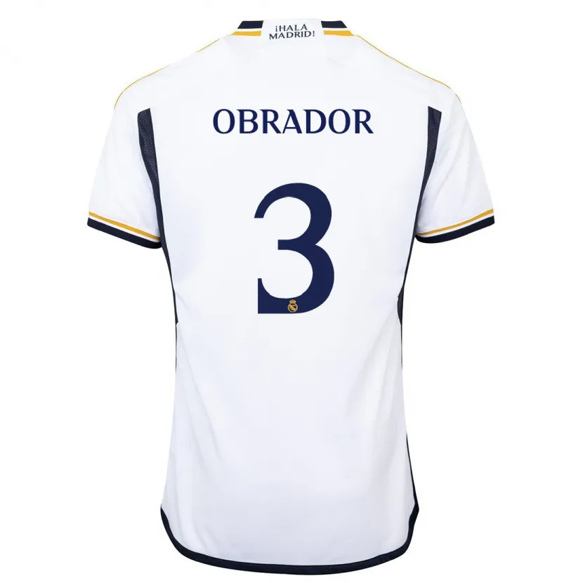 Danxen Hombre Camiseta Rafel Obrador #3 Blanco 1ª Equipación 2023/24 La Camisa