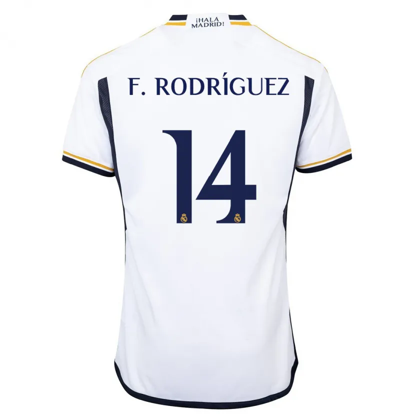 Danxen Hombre Camiseta Fer Rodríguez #14 Blanco 1ª Equipación 2023/24 La Camisa