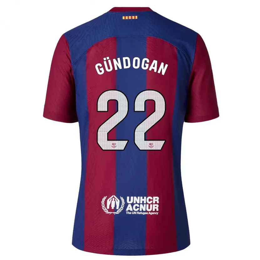 Danxen Hombre Camiseta Ilkay Gündogan #22 Rojo Azul 1ª Equipación 2023/24 La Camisa